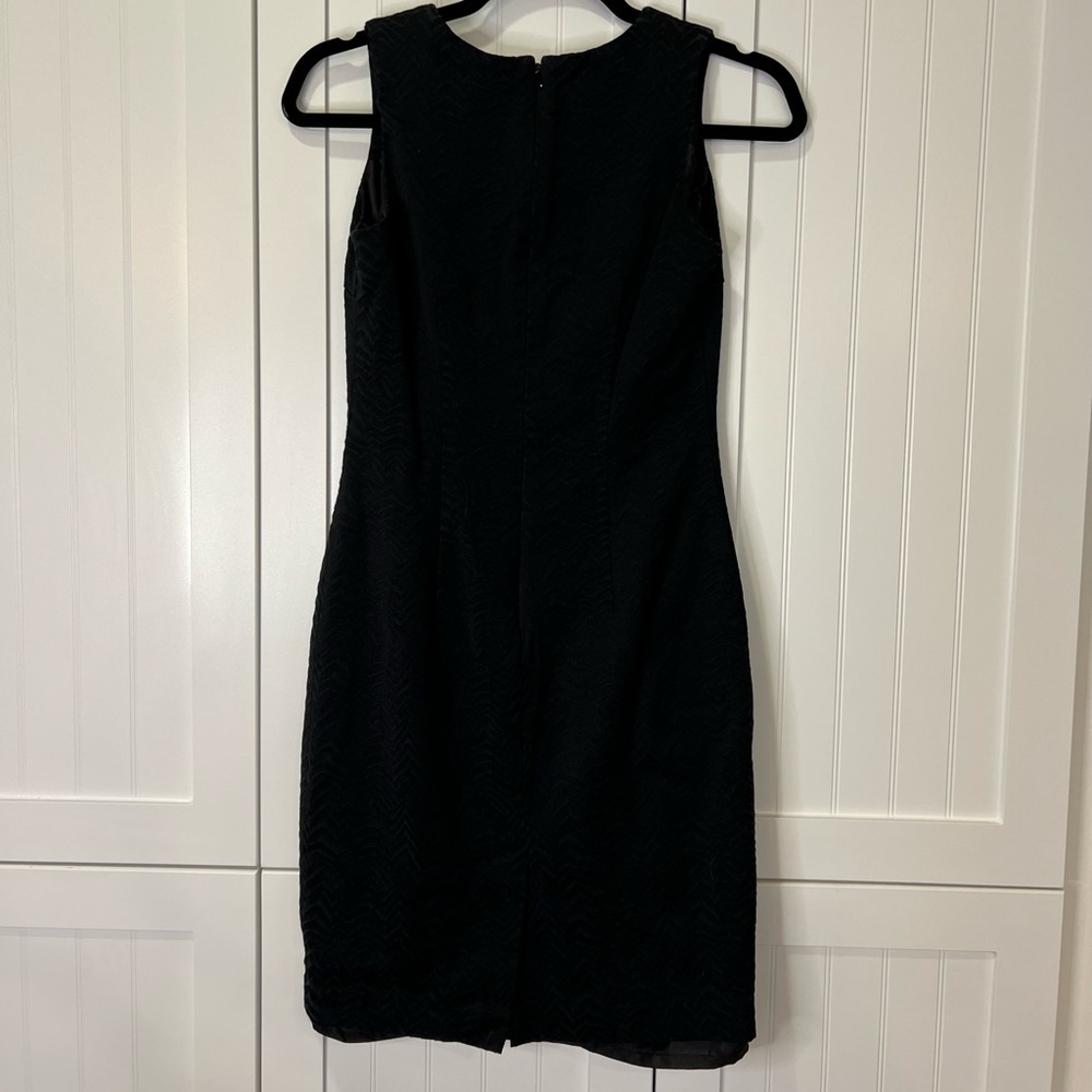 Herringbone Solid Black Dress - image 2